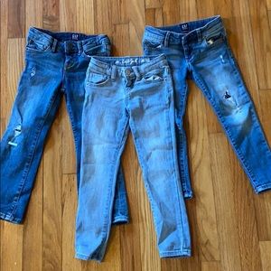 Sold as a set! Three pairs of girls size 5 Jeans